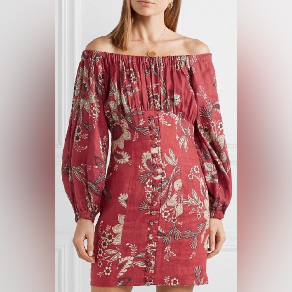 Zimmermann Juno Linen Dress Size 0